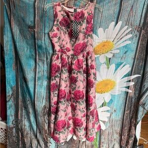 SHEIN Pink Floral Cocktail Dress- Small